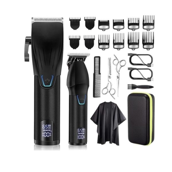 Suttik Professional Hair Clipper and Trimmer Set, Barber Clippers Set for Men Professional Kit