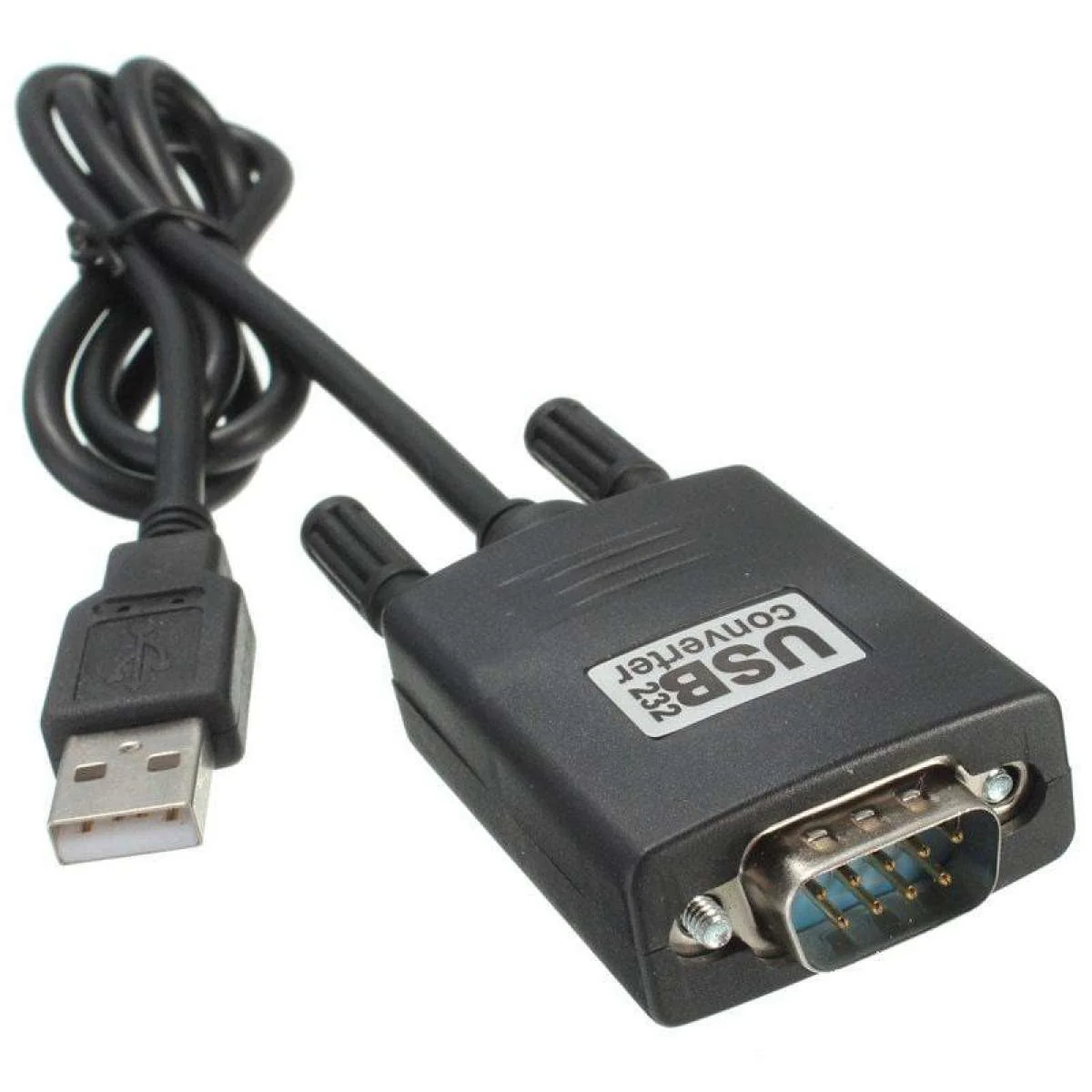 USB To Serial Port RS232 Converter Cable – Black