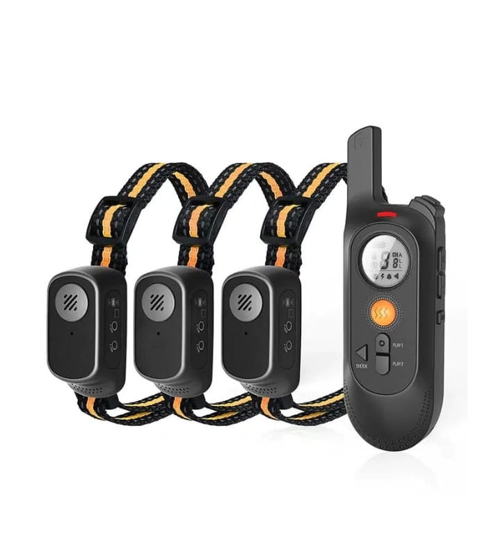 800M Dog Training Collar with Voice Commands Beep Vibration Shock Rech