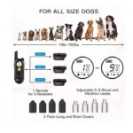 800M Dog Training Collar with Voice Commands Beep Vibration Shock Rech