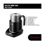 AICOOK MMF 909 Milk Frother Electric for Hot and Cold Milk