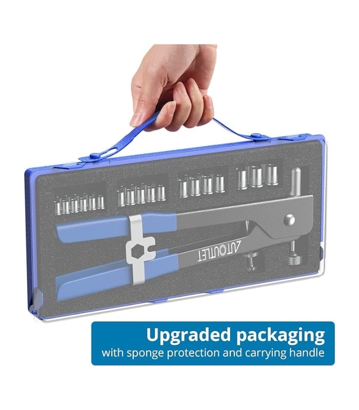 _AUTOUTLET Professional Rivet Gun Pop Rivet Gun Kit with 86PCS M3M4M5M6M8 (2) AUTOUTLET Professional Rivet Gun Pop Rivet Gun Kit with 86PCS M3/M4/M5/M6/M8