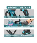 Deihong Mini Chainsaw 6-Inch with Battery, Cordless Power Chain Saws with Security Lock