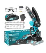 Deihong Mini Chainsaw 6-Inch with Battery, Cordless Power Chain Saws with Security Lock