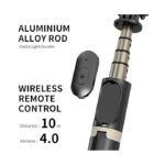 Gimble Q08 Stabilizer for Smartphone with Extendable Bluetooth Selfie Stick and Tripod