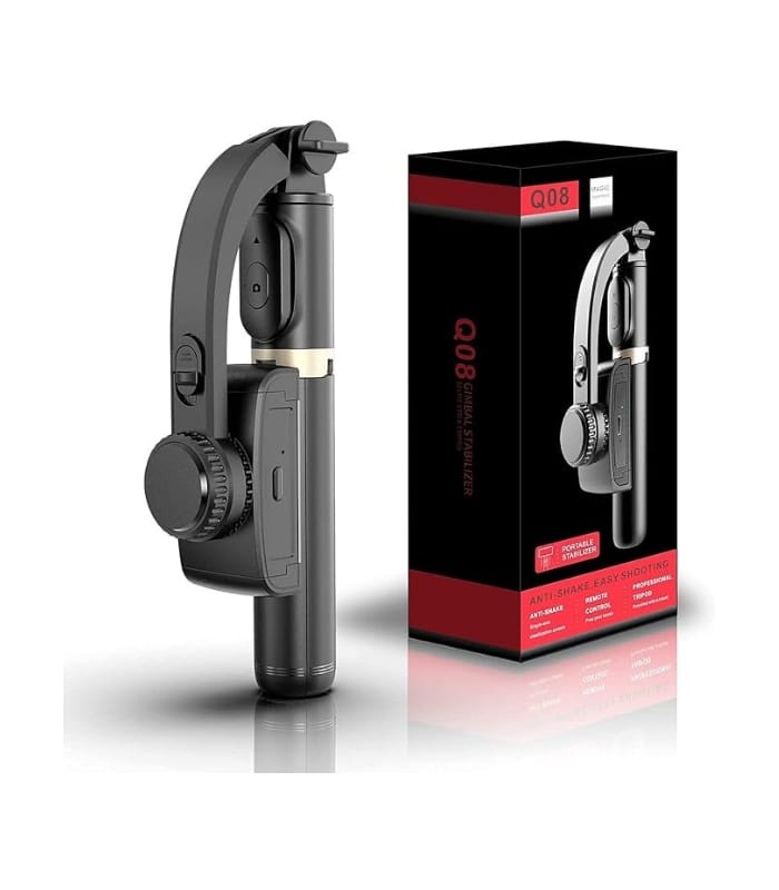 Gimble Q08 Stabilizer for Smartphone with Extendable Bluetooth Selfie Stick and Tripod
