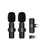 K9 Dual Wireless Lavalier Collar Microphones C-Type & iPhone