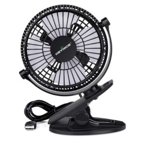 KEYNICE USB Desk Fan, 4 Inch Clip on Fan, 2 Speed USB Fan, 360° Rotation Small Corded Fan for Dorm