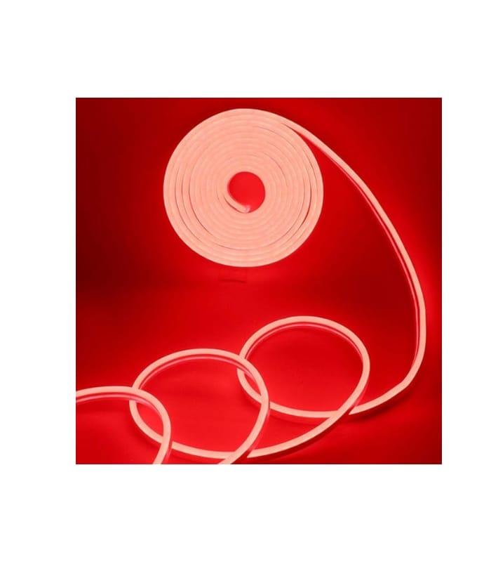 12v Red Neon Flexible Strip Light 1m Waterproof Smd 5050 Rope String Silicone Lamp Outdoor Lighting