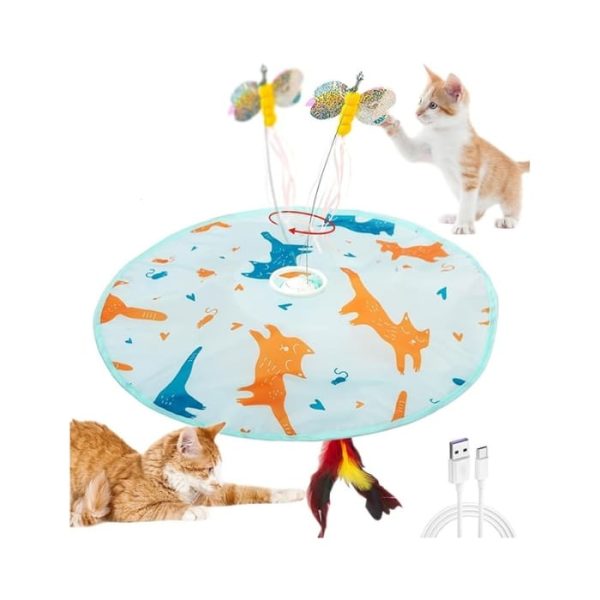 2-in-1 Rechargeable Motion Activated Interactive Cat Toys for Indoor Cats
