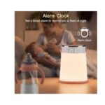 ALACRIS Night Light Dimmable, Bedside Lamp Portable with Romote Control and Alarm Clock