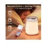ALACRIS Night Light Dimmable, Bedside Lamp Portable with Romote Control and Alarm Clock