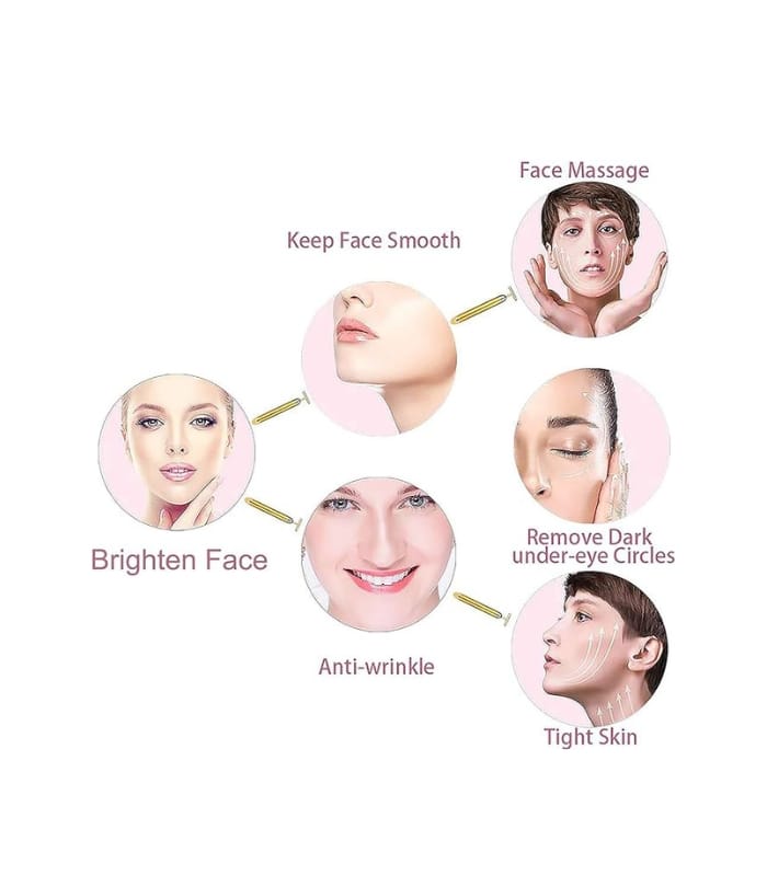 _Amirce Face Massager Roller Golden 3D Roller Electric Facial Roller and T Shape (1) Amirce Face Massager Roller Golden 3D Roller Electric Facial Roller and T Shape