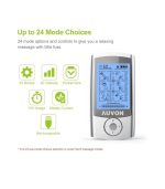 AUVON Rechargeable TENS Unit Muscle Stimulator, 24 Modes 4th Gen TENS Machine with 8pcs 2"x2