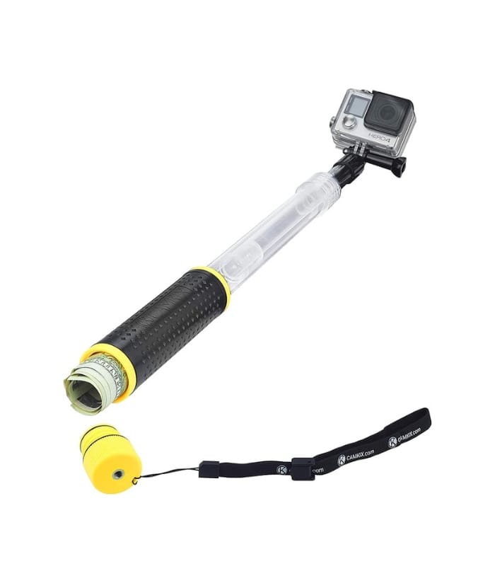 CamKix Waterproof Telescopic Pole Floating Hand Grip – Compatible with Gopro Hero 7, 6, 5 (1) CamKix Waterproof Telescopic Pole Floating Hand Grip - Compatible with Gopro Hero 7, 6, 5