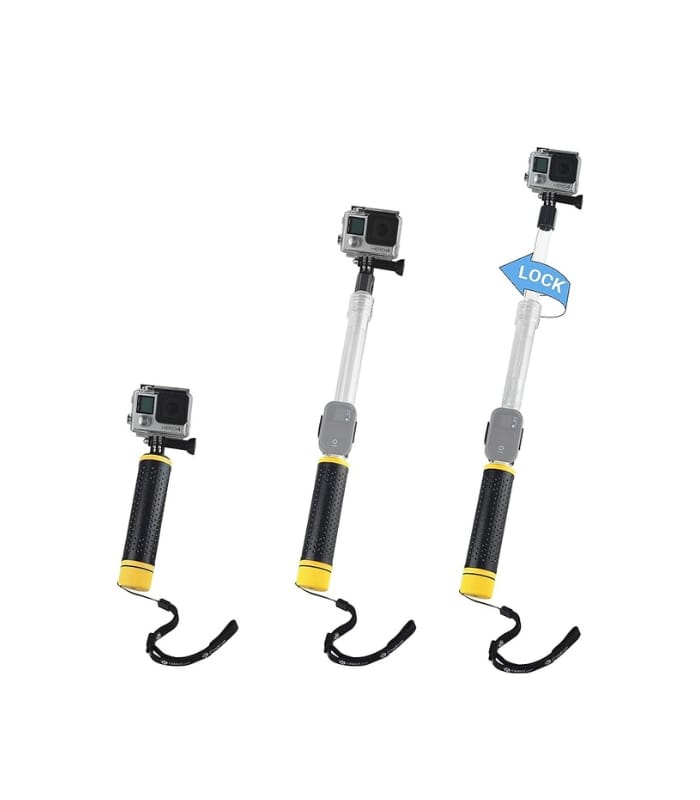 CamKix Waterproof Telescopic Pole Floating Hand Grip - Compatible with Gopro Hero 7, 6, 5