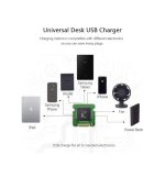 Charging Station, 40W 5-Port Fast USB Charger with Organizer Stand for Multi Devices