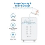 Elechomes Humidifier for Large Room Bedroom Plants, SH8820 Warm and Cool Mist Humidifiers, 5.5L Elechomes Humidifier for Large Room Bedroom Plants, SH8820 Warm and Cool Mist Humidifiers, 5.5L