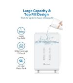 Elechomes Humidifier for Large Room Bedroom Plants, SH8820 Warm and Cool Mist Humidifiers, 5.5L