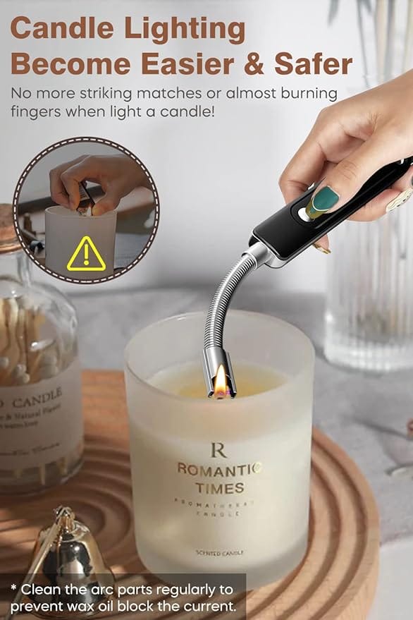 Eletorot Candle Lighter Gifts For Women Her, Rechargeable Arc Lighter Electric Lighters