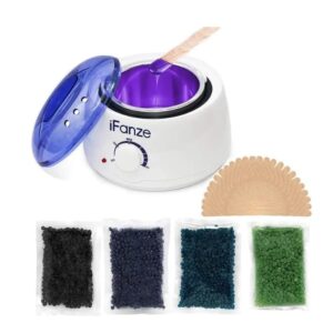 iFanze Warmer Hair Removal Wax Kit for All Body Applications with Wax