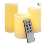 Flameless LED Candles – 3 Mooncandles with Remote Control