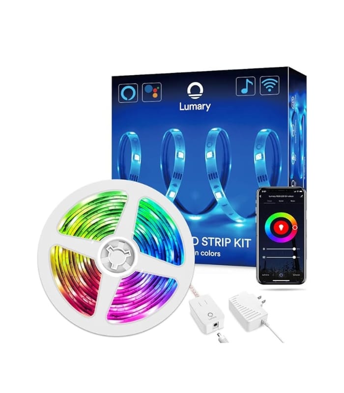 Lumary Smart WiFi LED Strip Lights 16.4Ft/5M - Rope Lights Color Changing RGB LED
