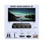 MROCIDA HDMI Switch 4K 30hz hdmi 1.4 5 in 1 Out HDMI Switcher 5 Port with IR Remote Control HDMI Splitter Support