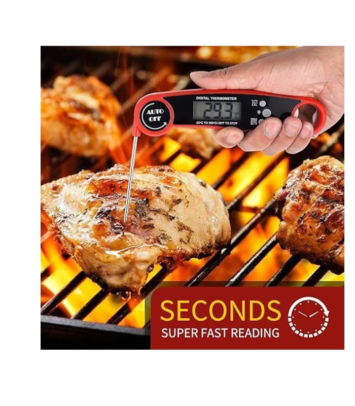 _Meat Thermometer Instant Read, Digital Food Thermometer with Backlight and Calibration (2) Meat Thermometer Instant Read, Digital Food Thermometer with Backlight and Calibration