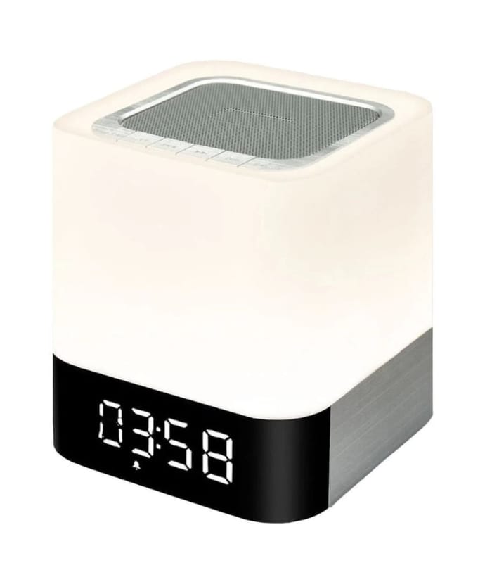 Mini Wireless Bluetooth Speaker LED Alarm Clock Time Setting Subwoofer