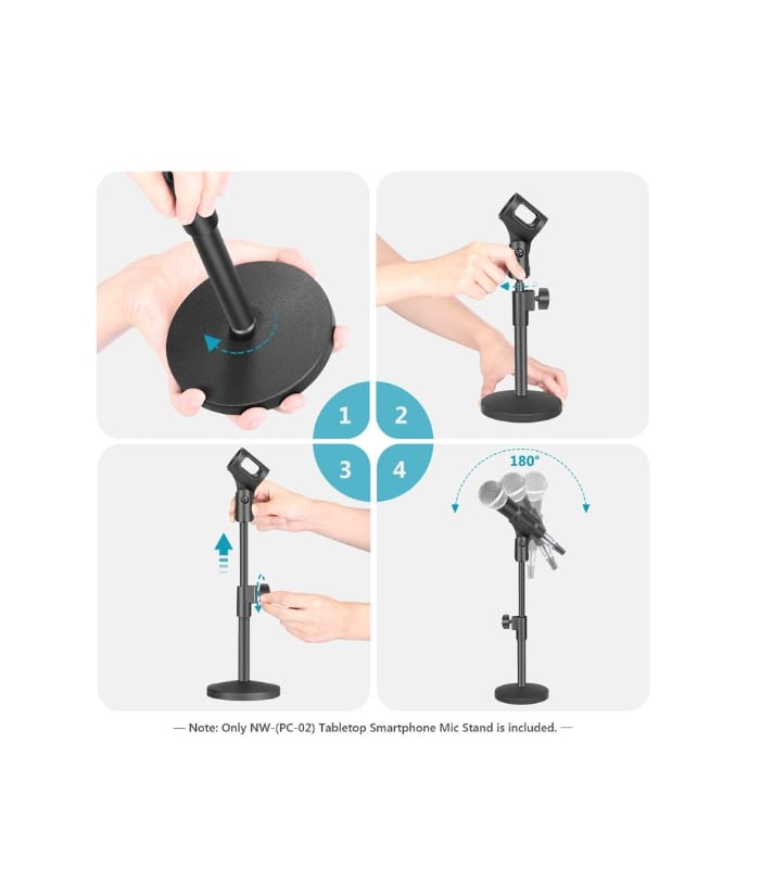 NEEWER NW-PCO2 Stable Desktop Mic Stand (2) NEEWER NW-PCO2 Stable Desktop Mic Stand