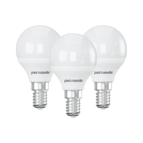 Paul Russells LED Golf Ball Light, Small Edison Screw SES, 25w Pack of 6