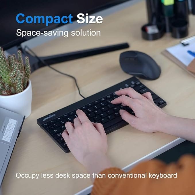 Perixx PERIBOARD-426 Wired Mini Low Profile Keyboard
