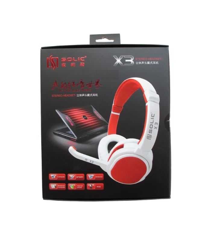 _SOLIC RED headset X3 (1) SOLIC RED headset X3