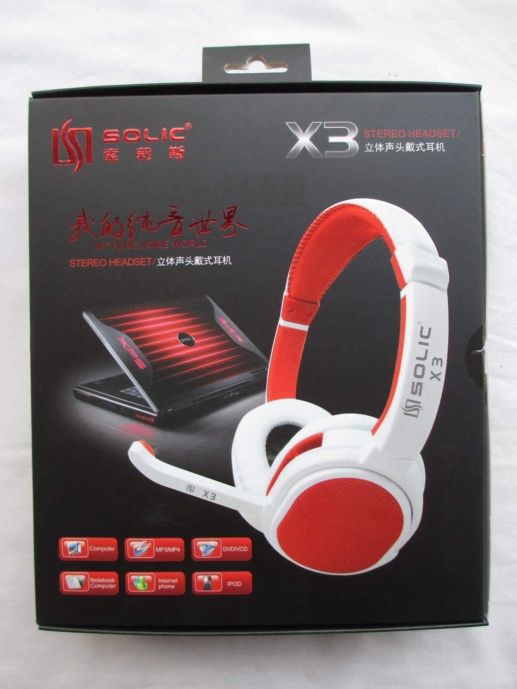 SOLIC RED headset X3