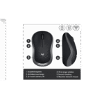 Logitech M185 Wireless Mouse, 2.4GHz with USB Mini Receiver, 12-Month Battery Life