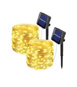 ooklee Solar Powered String Lights,Solar Fairy Lights Warm White,10 Meters