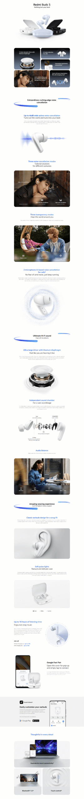 Xiaomi Redmi Buds 5 Wireless Earphone