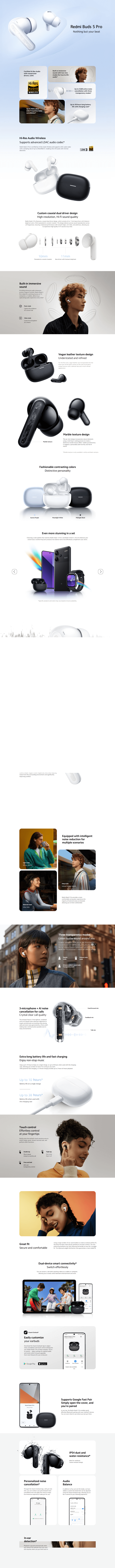 Xiaomi Redmi Buds 5 Pro Wireless Earbuds