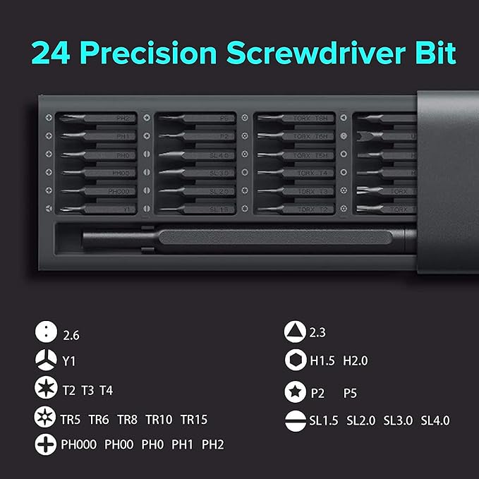 Xiaomi Mi Precision Screwdriver Set, 24 Magnetic Driver Bit Set