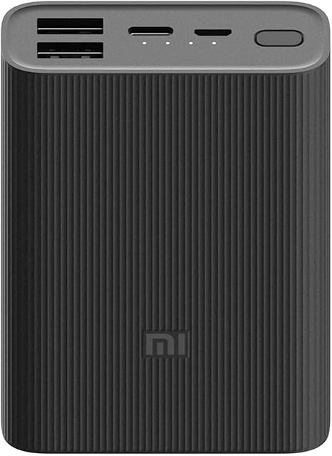 Xiaomi Mi Power Bank 3 Ultra Compact, 10000 mAh, Black
