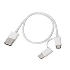 Mi 2-in-1 USB Cable (Micro USB to Type C) 100 cm