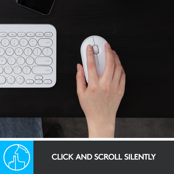 Logitech M350 Pebble Wireless Mouse (Off-White)