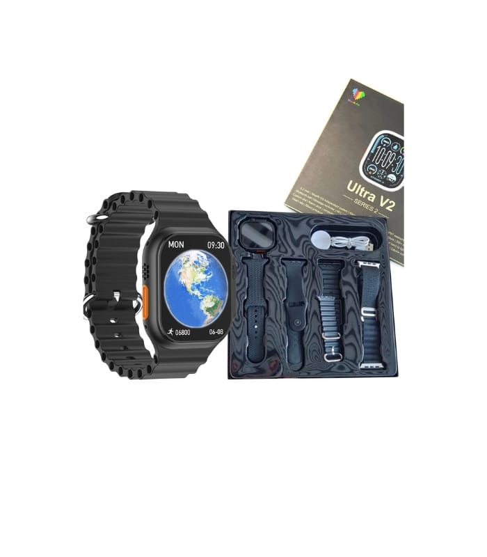 _Ultra V2 2.2 inch Large Screen With 4 Straps Smart Watch (1) Ultra V2 2.2 inch Large Screen With 4 Straps Smart Watch