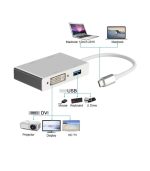 _4 in 1 Multi Hub USB C to HDMI DVI VGA USB3.0 Converter Adapter (1) 4 in 1 Multi Hub USB C to HDMI DVI VGA USB3.0 Converter Adapter