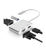 _4 in 1 Multi Hub USB C to HDMI DVI VGA USB3.0 Converter Adapter (2) 4 in 1 Multi Hub USB C to HDMI DVI VGA USB3.0 Converter Adapter