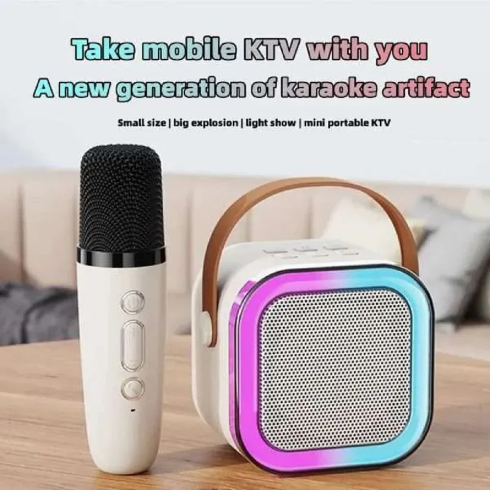 K12 Mini Audio Microphone Karaoke Family Wireless Bluetooth Speaker