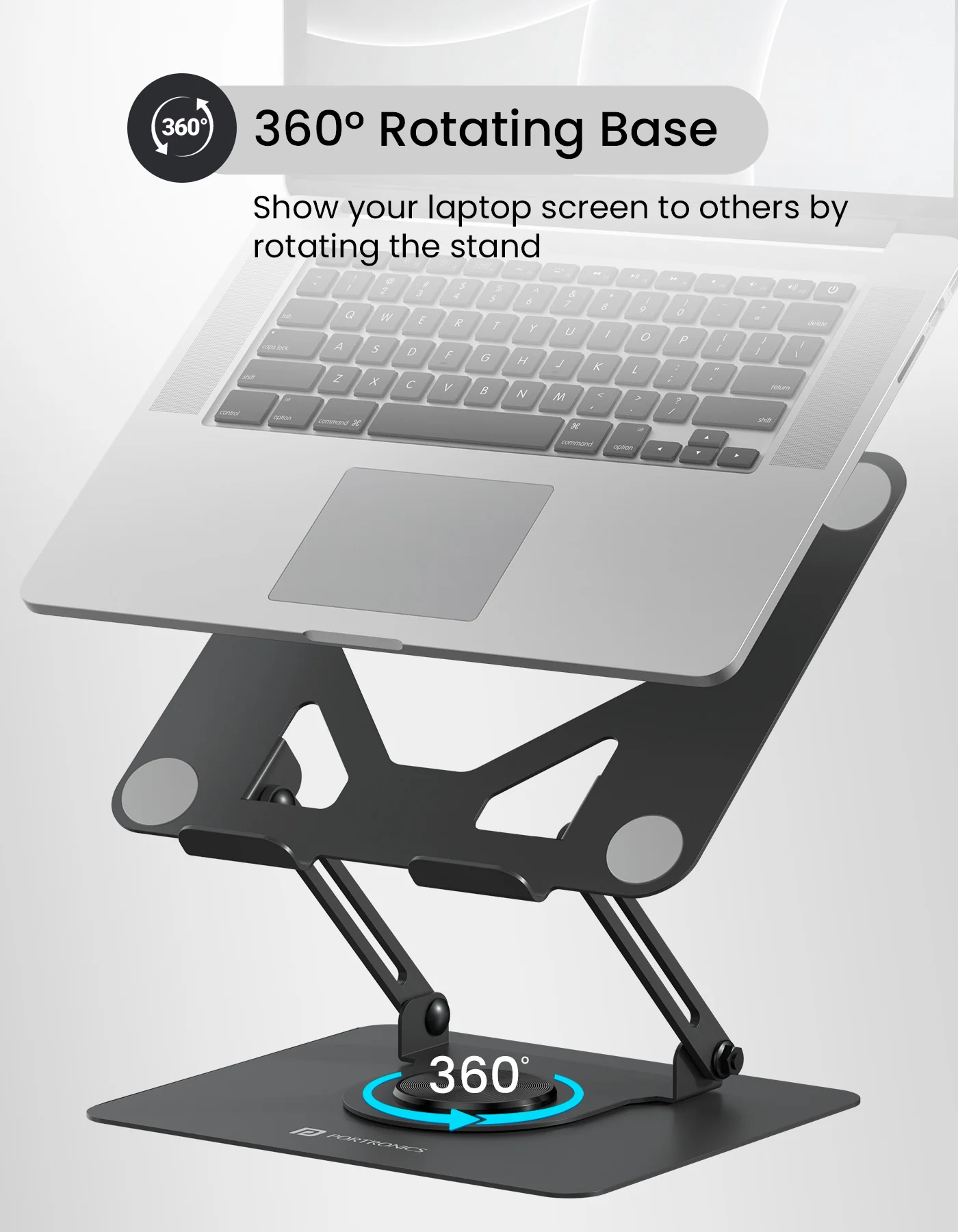 Laptop Stand 360 Degree Rotating Adjustable Portable Foldable 15 INCH CARBON STEEL