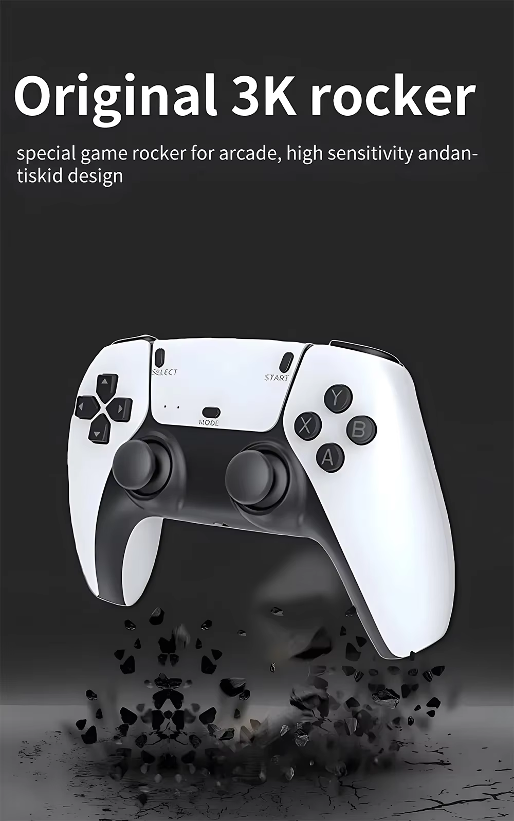 M15 Game Stick 4K Console 64GB with Dual 2.4G Wireless Controllers – 20000 Games