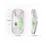New Transparent Wireless + Bluetooth Dual-Mode Rechargeable Mouse